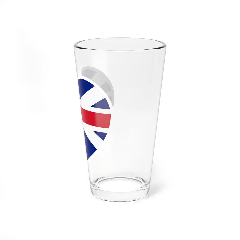 Heart Flag of Great Britain 1707-1800 - Pint Glass 16oz-Go Mug Yourself