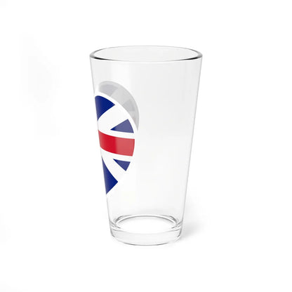 Heart Flag of Great Britain 1707-1800 - Pint Glass 16oz-Go Mug Yourself