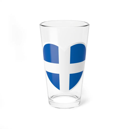 Heart Flag of Greece 1822-1978 - Pint Glass 16oz-16oz-Go Mug Yourself