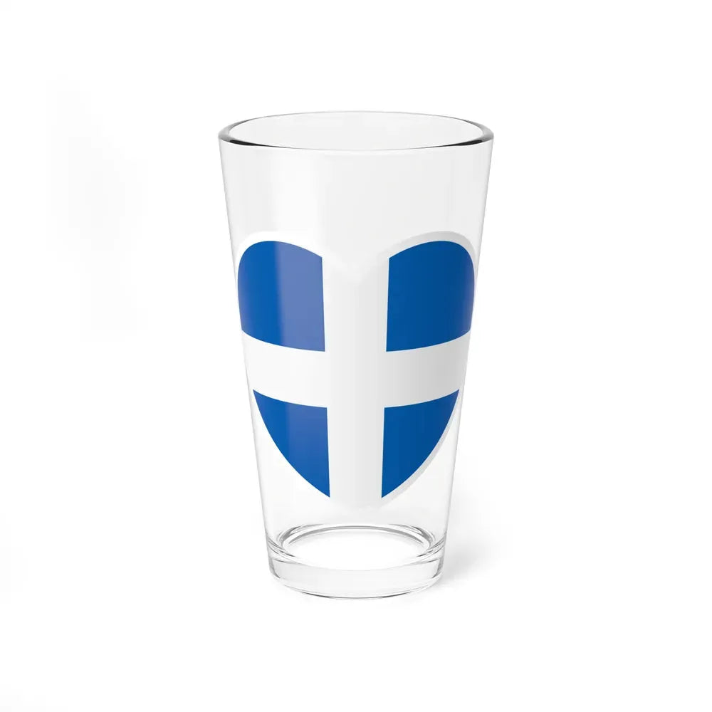 Heart Flag of Greece 1822-1978 - Pint Glass 16oz 16oz - Go Mug Yourself