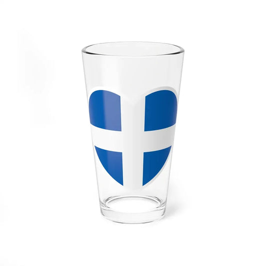 Heart Flag of Greece 1822-1978 - Pint Glass 16oz 16oz - Go Mug Yourself