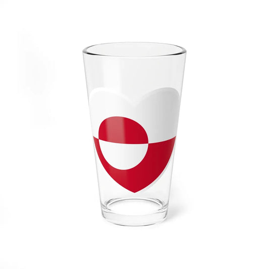 Heart Flag of Greenland - Pint Glass 16oz-16oz-Go Mug Yourself