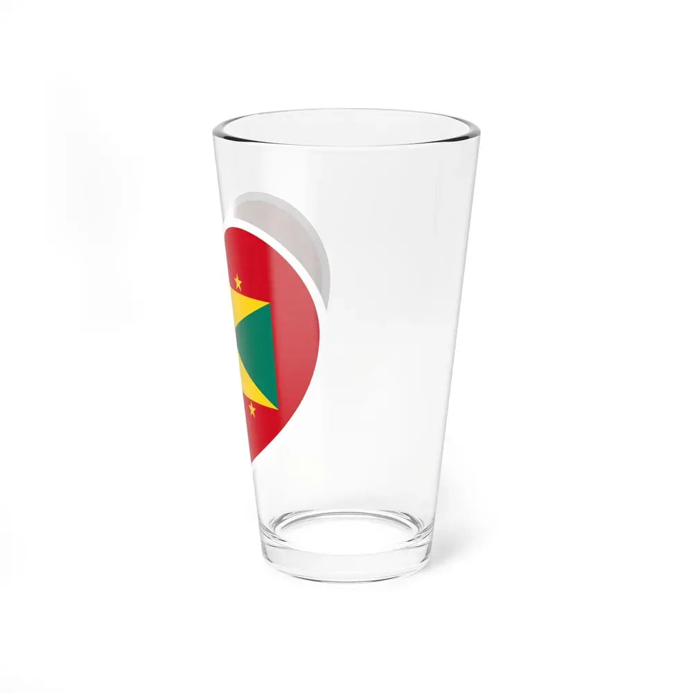Heart Flag of Grenada - Pint Glass 16oz - Go Mug Yourself