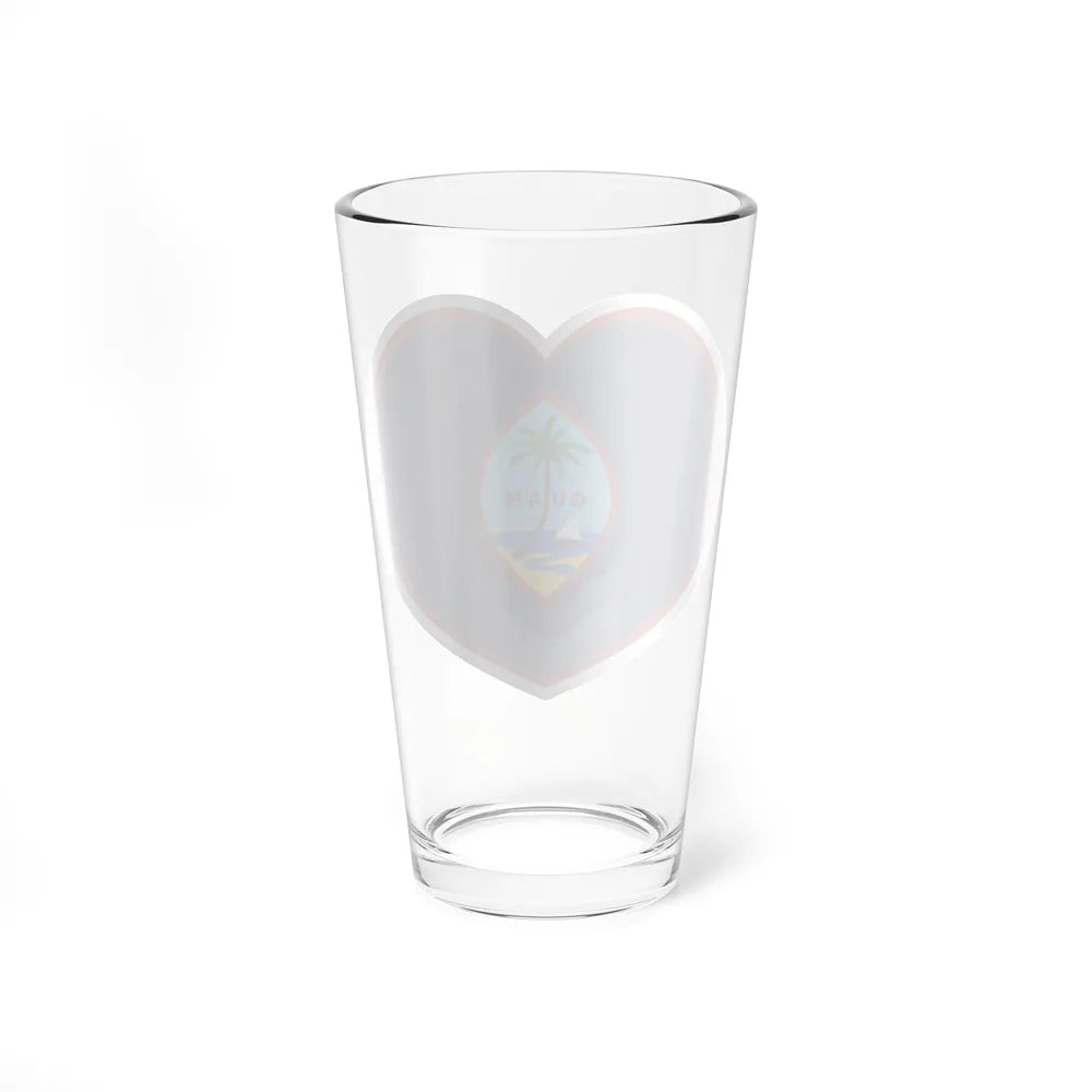 Heart Flag of Guam - Pint Glass 16oz-Go Mug Yourself