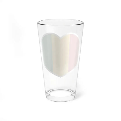 Heart Flag of Guinea - Pint Glass 16oz - Go Mug Yourself