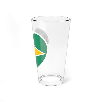 Heart Flag of Guyana - Pint Glass 16oz - Go Mug Yourself