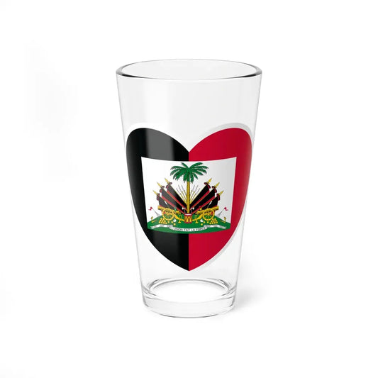 Heart Flag of Haiti 1964-1986 - Pint Glass 16oz 16oz - Go Mug Yourself