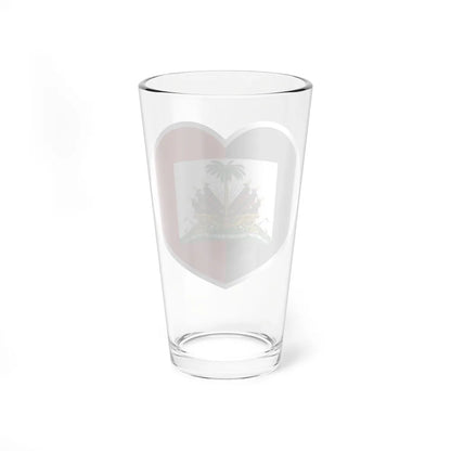 Heart Flag of Haiti 1964-1986 - Pint Glass 16oz-Go Mug Yourself