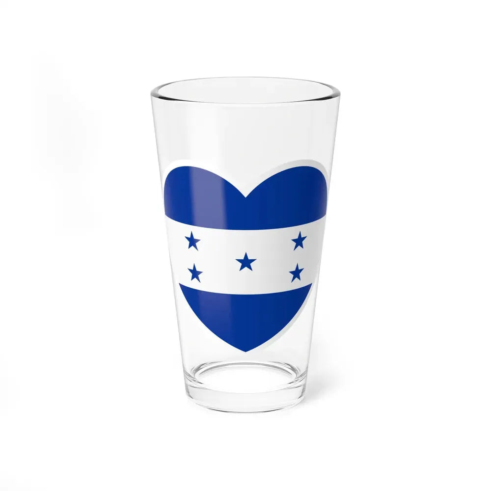 Heart Flag of Honduras 1949-2022 - Pint Glass 16oz 16oz - Go Mug Yourself