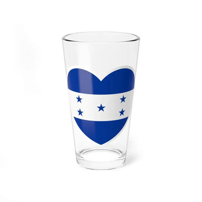 Heart Flag of Honduras 1949-2022 - Pint Glass 16oz 16oz - Go Mug Yourself