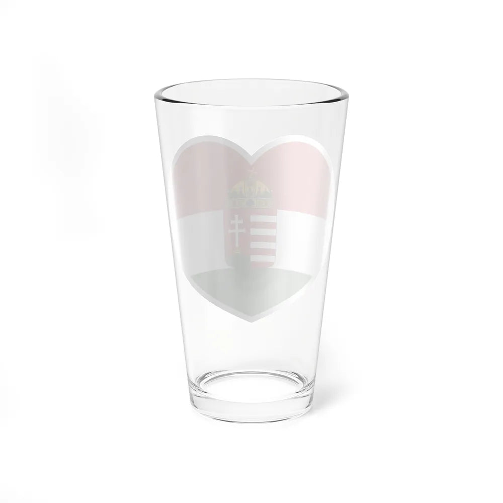 Heart Flag of Hungary 1869-1874 - Pint Glass 16oz-Go Mug Yourself