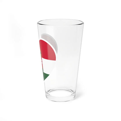 Heart Flag of Hungary 1874-1896 - Pint Glass 16oz-Go Mug Yourself