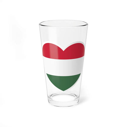 Heart Flag of Hungary - Pint Glass 16oz-16oz-Go Mug Yourself