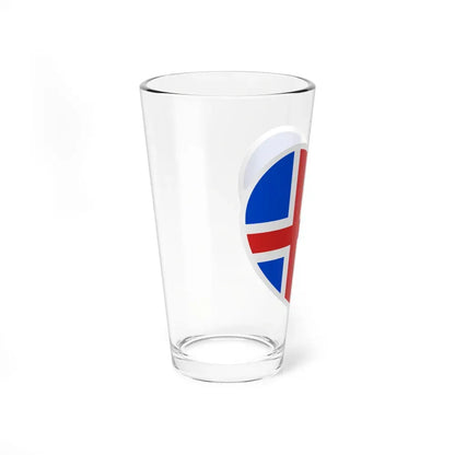 Heart Flag of Iceland 1918-1944 - Pint Glass 16oz - Go Mug Yourself