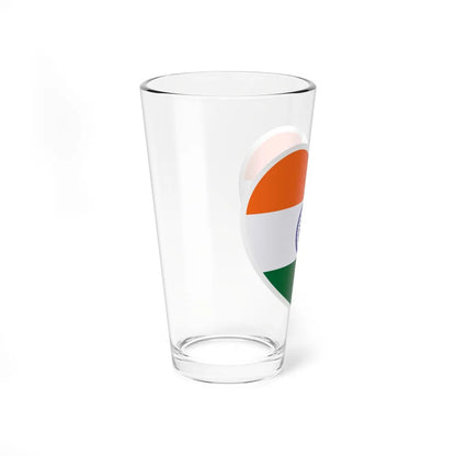 Heart Flag of India - Pint Glass 16oz-Go Mug Yourself