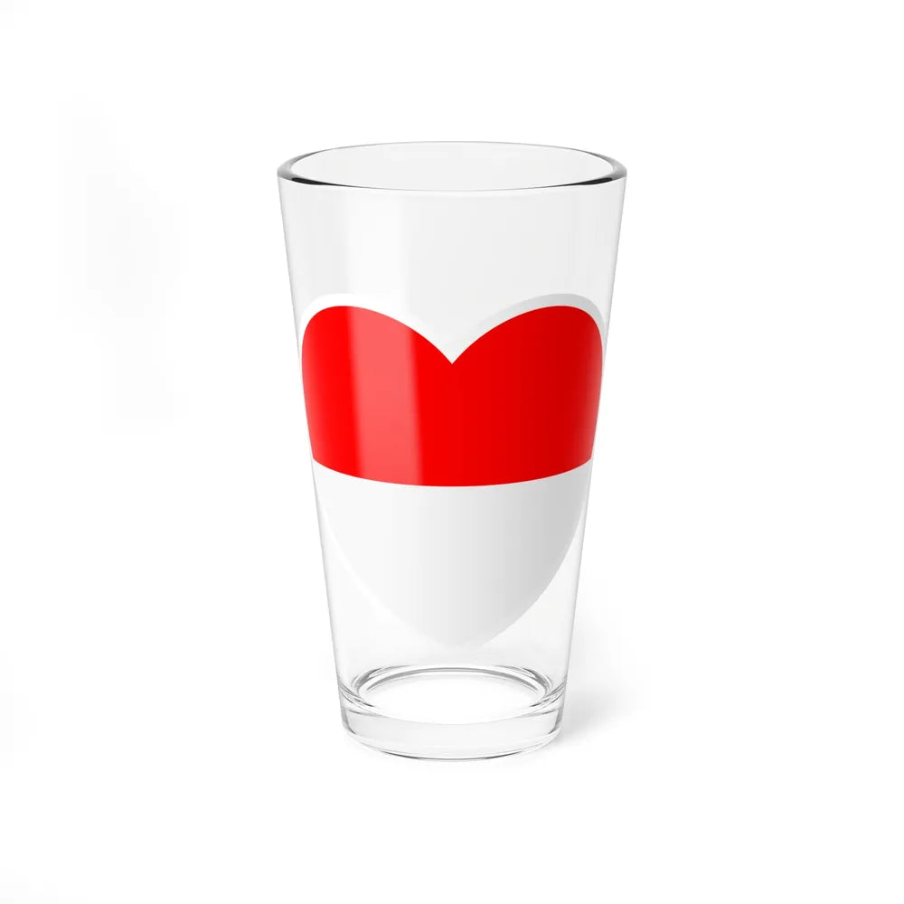 Heart Flag of Indonesia - Pint Glass 16oz-16oz-Go Mug Yourself