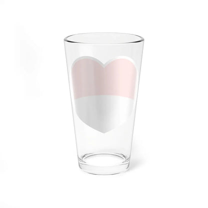 Heart Flag of Indonesia - Pint Glass 16oz-Go Mug Yourself