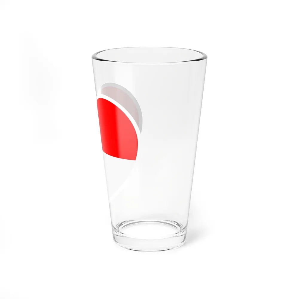 Heart Flag of Indonesia - Pint Glass 16oz-Go Mug Yourself