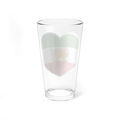 Heart Flag of Iran 1964-1980 - Pint Glass 16oz - Go Mug Yourself