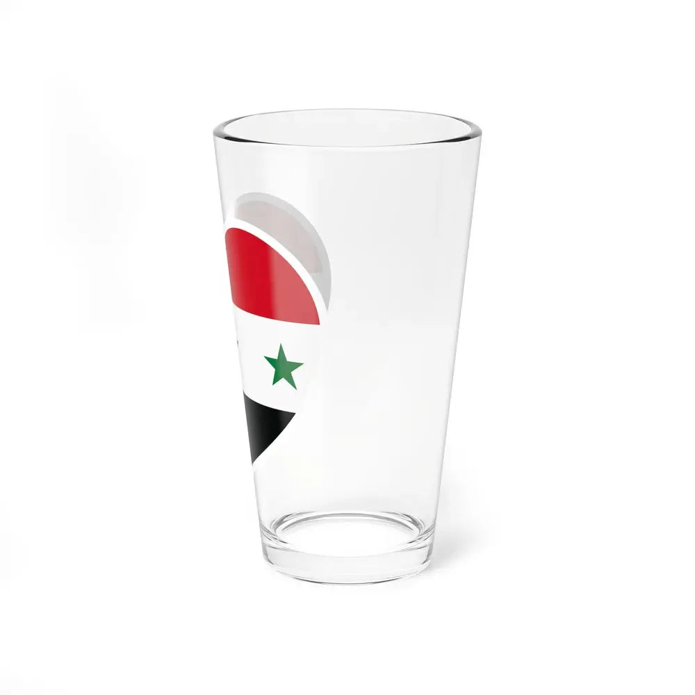 Heart Flag of Iraq 1963-1991 and Syria 1963-1972 - Pint Glass 16oz - Go Mug Yourself
