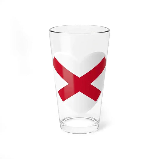 Heart Flag of Ireland Saint Patrick's Saltire - Pint Glass 16oz 16oz - Go Mug Yourself