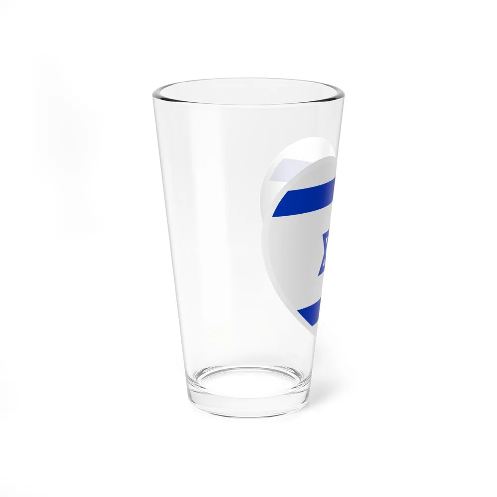 Heart Flag of Israel - Pint Glass 16oz-Go Mug Yourself