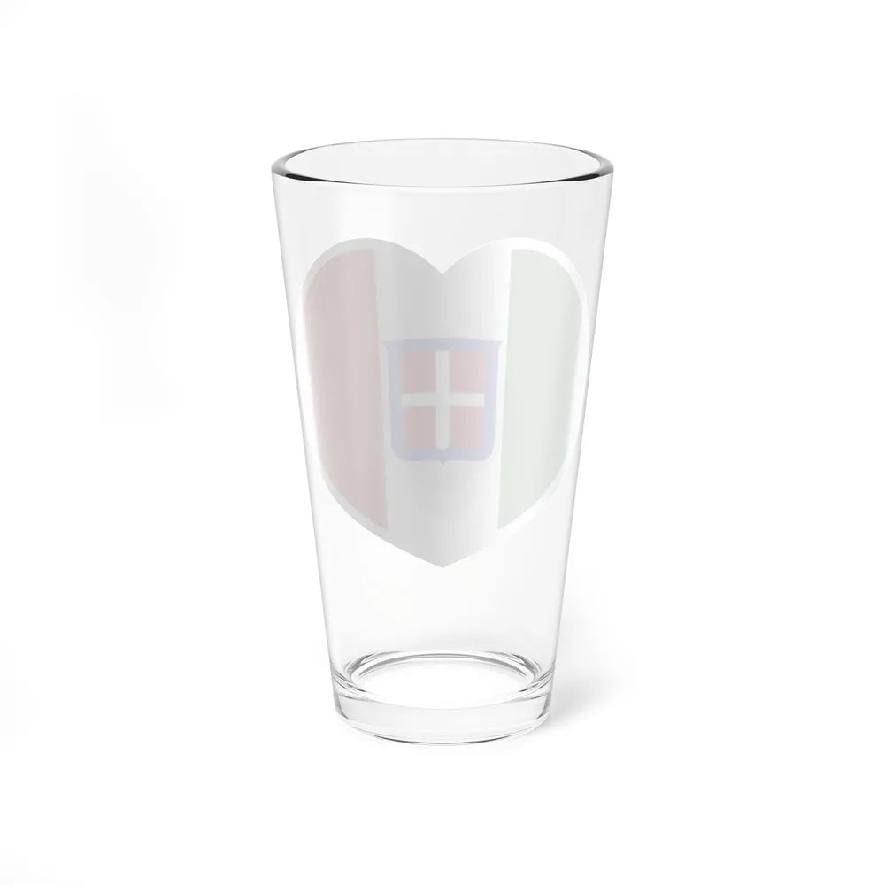 Heart Flag of Italy 1861-1946 - Pint Glass 16oz-Go Mug Yourself