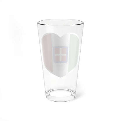 Heart Flag of Italy 1861-1946 - Pint Glass 16oz-Go Mug Yourself