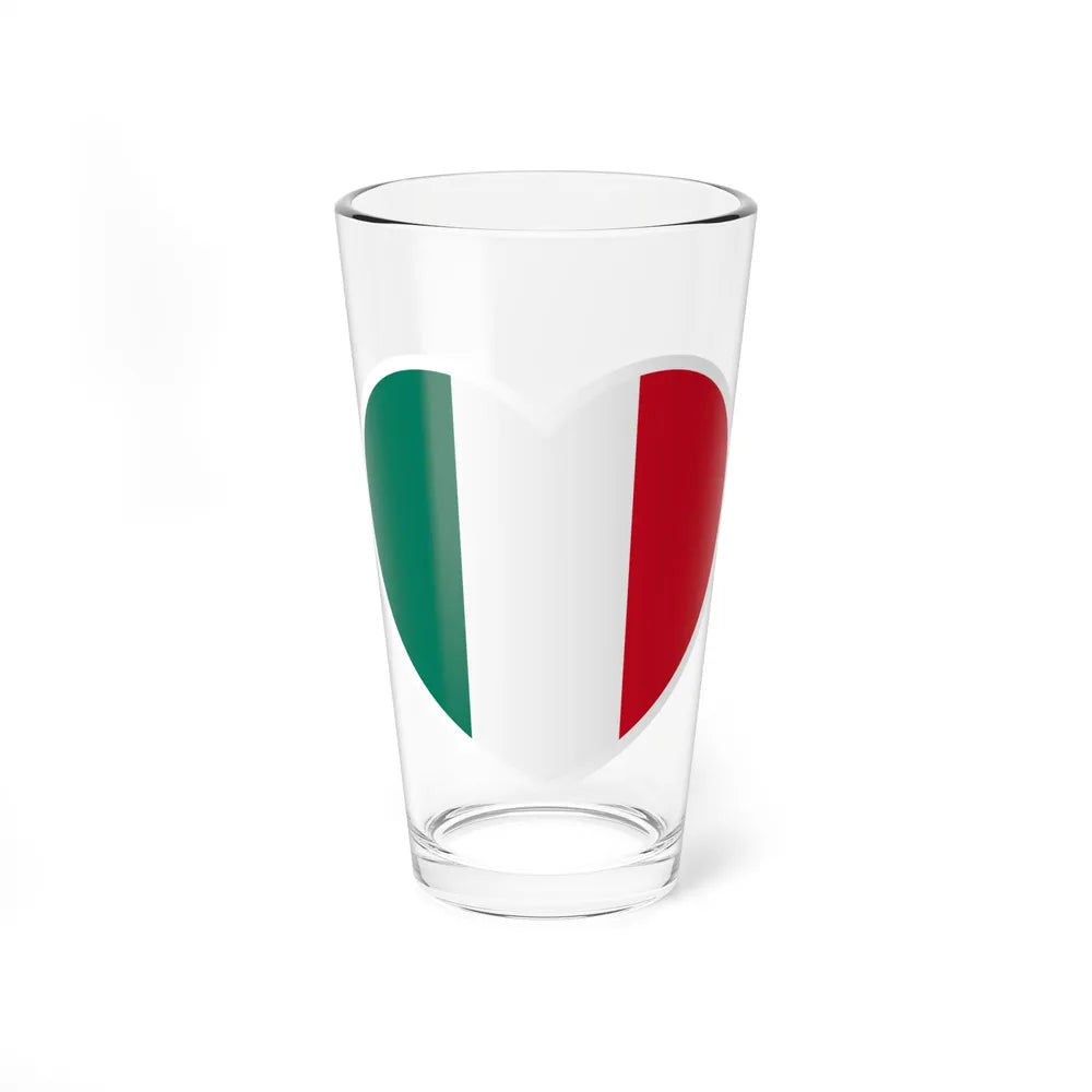 Heart Flag of Italy 1946-2003 - Pint Glass 16oz-16oz-Go Mug Yourself