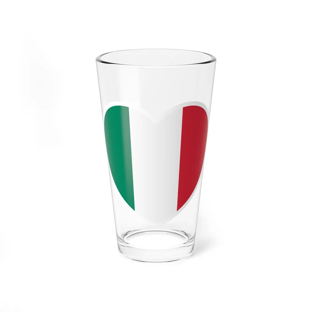 Heart Flag of Italy 2003-2006 - Pint Glass 16oz-16oz-Go Mug Yourself