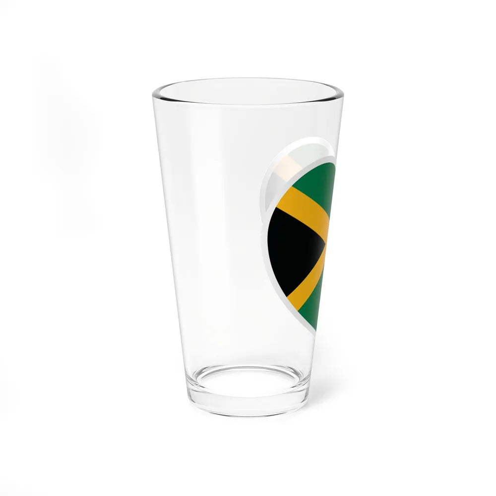 Heart Flag of Jamaica - Pint Glass 16oz-Go Mug Yourself