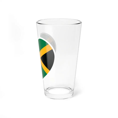 Heart Flag of Jamaica - Pint Glass 16oz-Go Mug Yourself