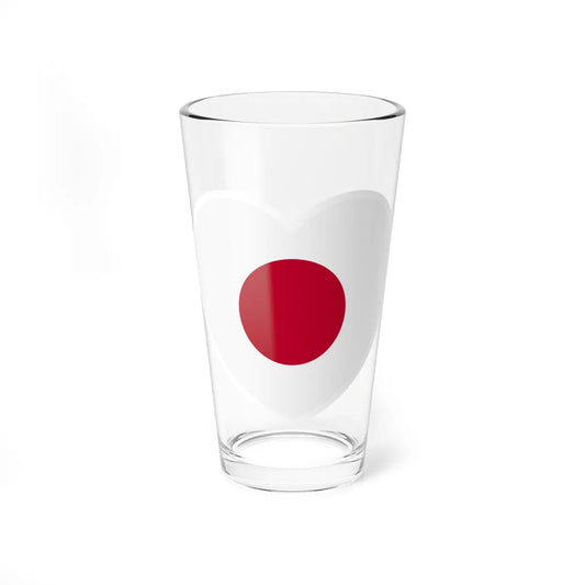 Heart Flag of Japan - Pint Glass 16oz-16oz-Go Mug Yourself