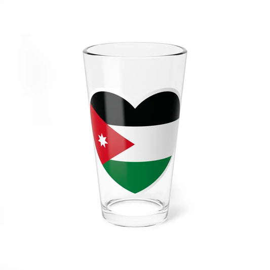 Heart Flag of Jordan - Pint Glass 16oz-16oz-Go Mug Yourself