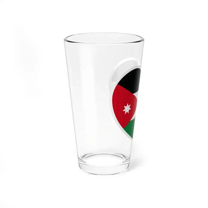 Heart Flag of Jordan - Pint Glass 16oz - Go Mug Yourself