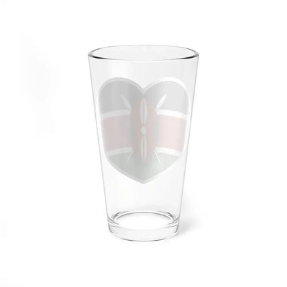 Heart Flag of Kenya - Pint Glass 16oz - Go Mug Yourself