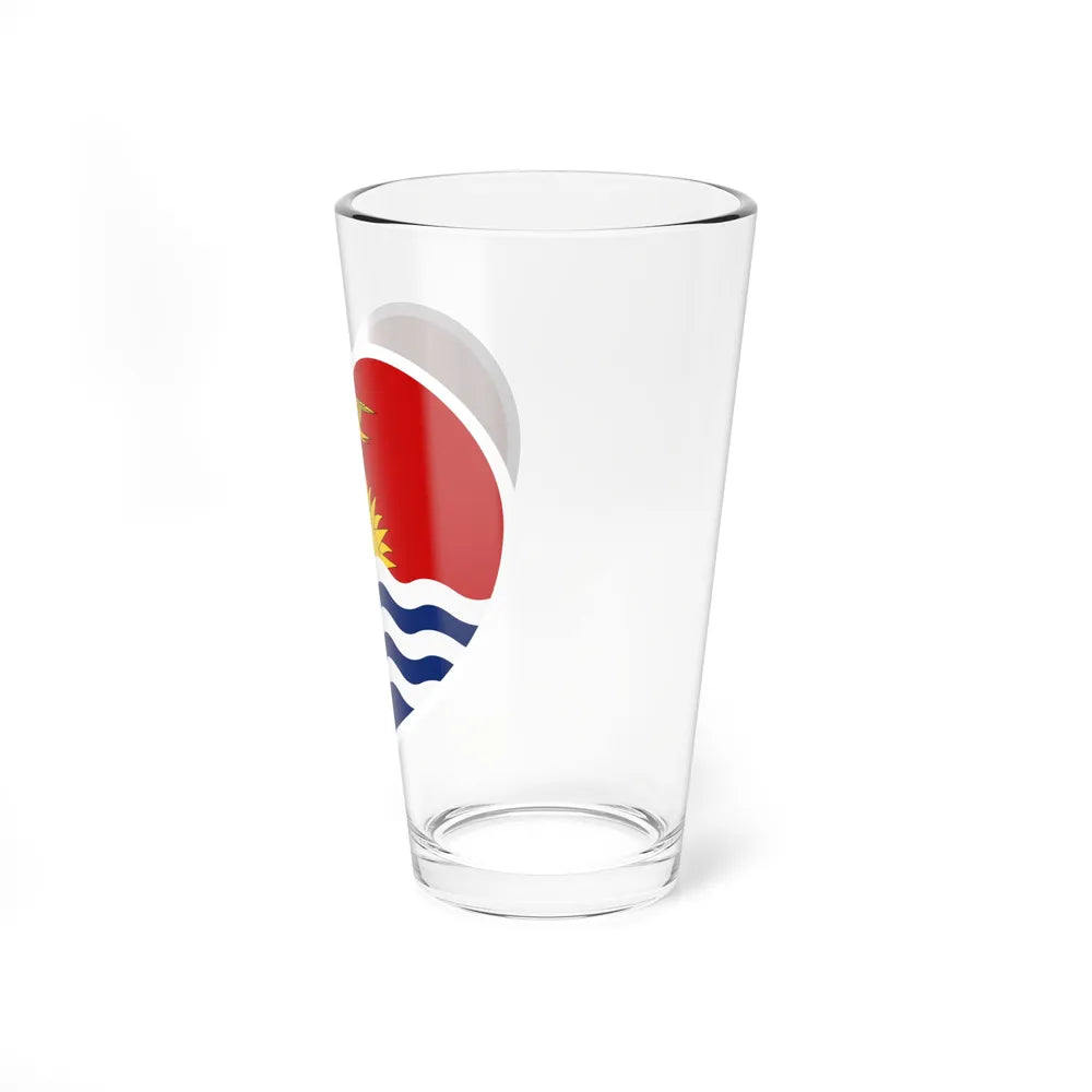 Heart Flag of Kiribati - Pint Glass 16oz-Go Mug Yourself