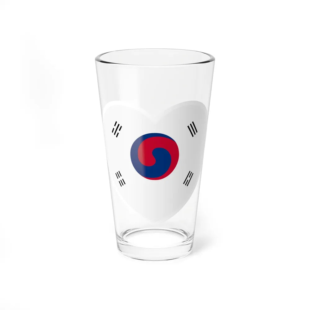 Heart Flag of Korea 1882-1910 - Pint Glass 16oz-16oz-Go Mug Yourself