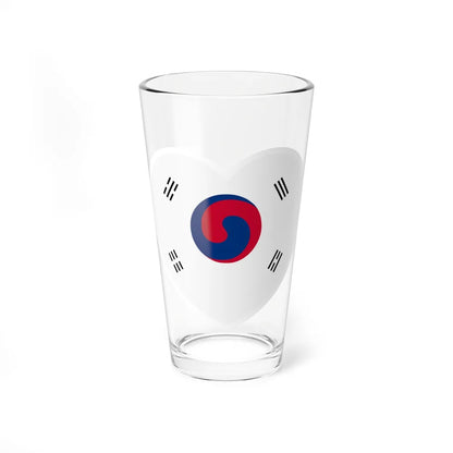 Heart Flag of Korea 1882-1910 - Pint Glass 16oz-16oz-Go Mug Yourself