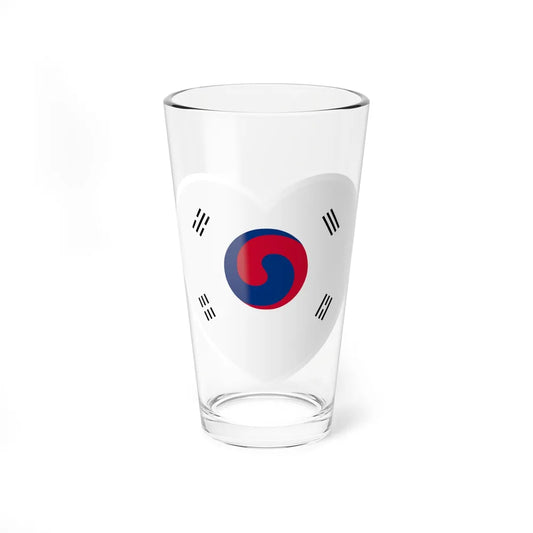 Heart Flag of Korea 1882-1910 - Pint Glass 16oz-16oz-Go Mug Yourself