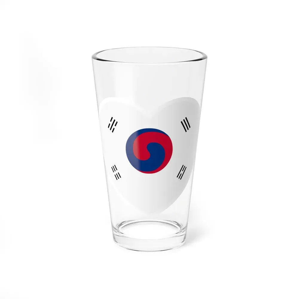 Heart Flag of Korea 1882-1910 - Pint Glass 16oz 16oz - Go Mug Yourself