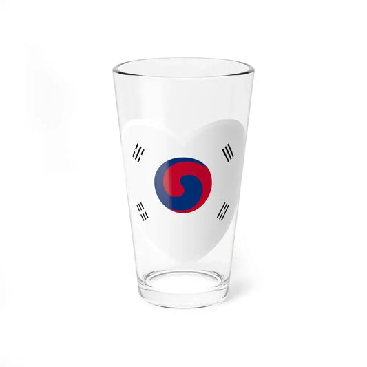 Heart Flag of Korea 1882-1910 - Pint Glass 16oz 16oz - Go Mug Yourself