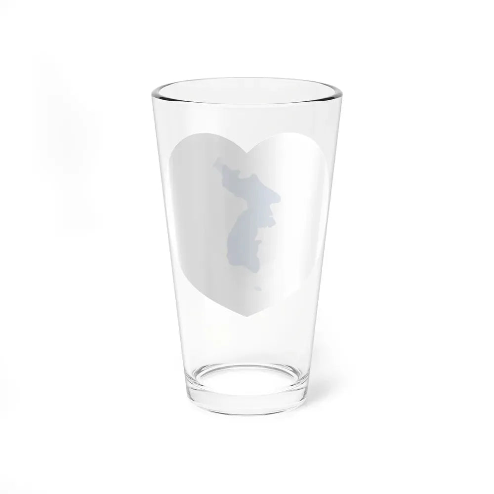 Heart Flag of Korea Unification - Pint Glass 16oz - Go Mug Yourself