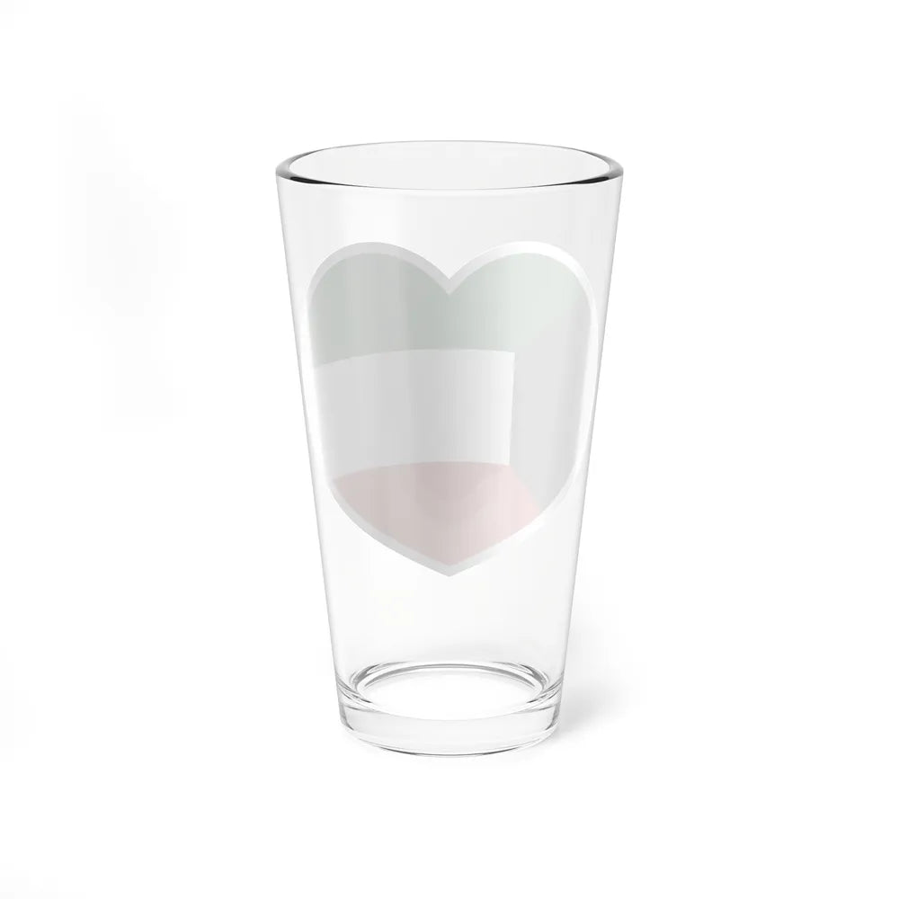 Heart Flag of Kuwait - Pint Glass 16oz-Go Mug Yourself