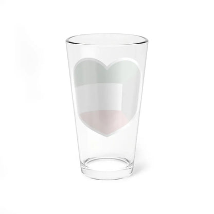 Heart Flag of Kuwait - Pint Glass 16oz - Go Mug Yourself