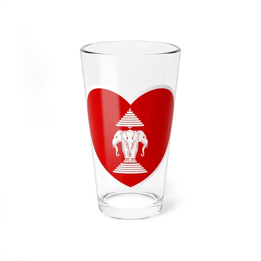 Heart Flag of Laos 1952-1975 - Pint Glass 16oz 16oz - Go Mug Yourself