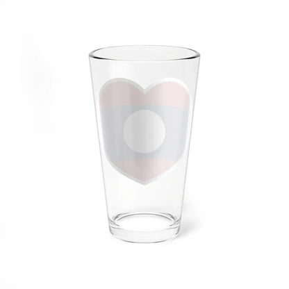 Heart Flag of Laos - Pint Glass 16oz - Go Mug Yourself