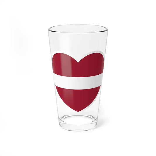 Heart Flag of Latvia - Pint Glass 16oz 16oz - Go Mug Yourself