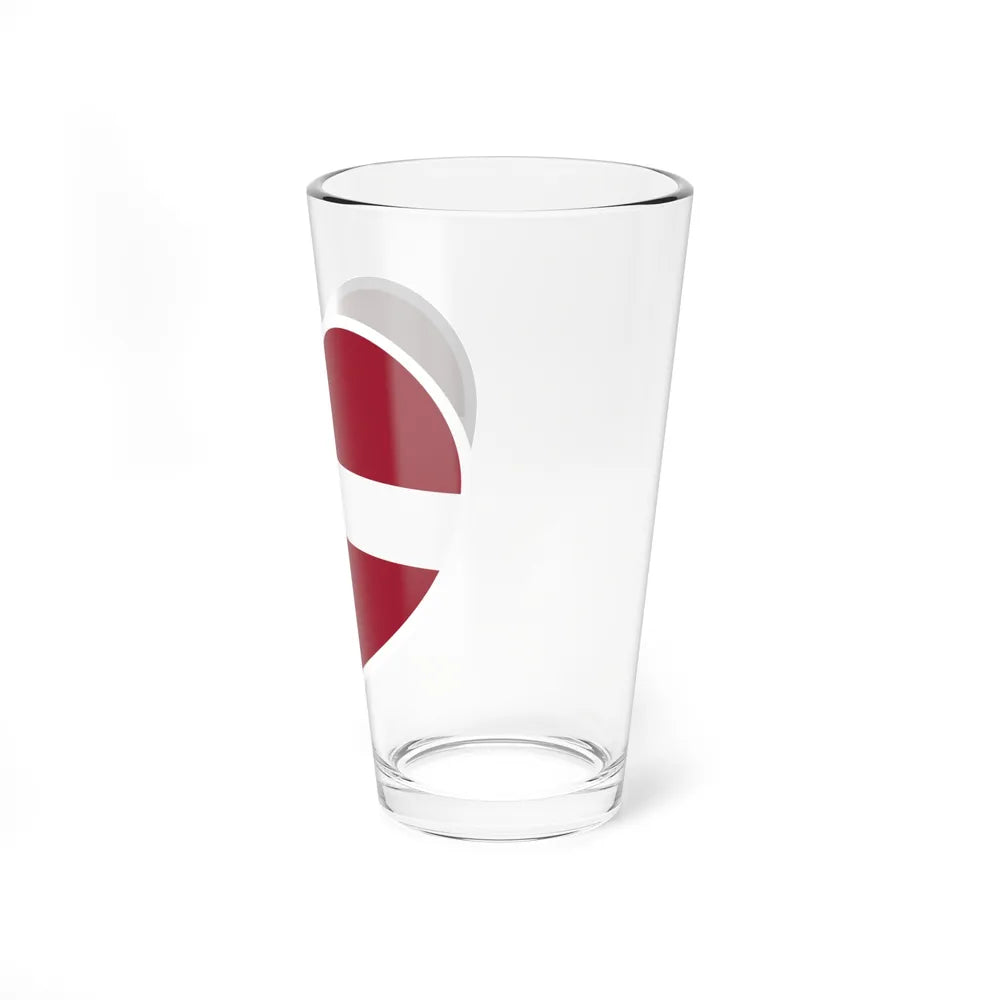 Heart Flag of Latvia - Pint Glass 16oz-Go Mug Yourself