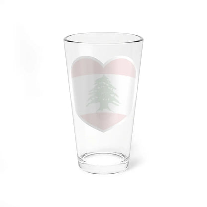 Heart Flag of Lebanon - Pint Glass 16oz-Go Mug Yourself